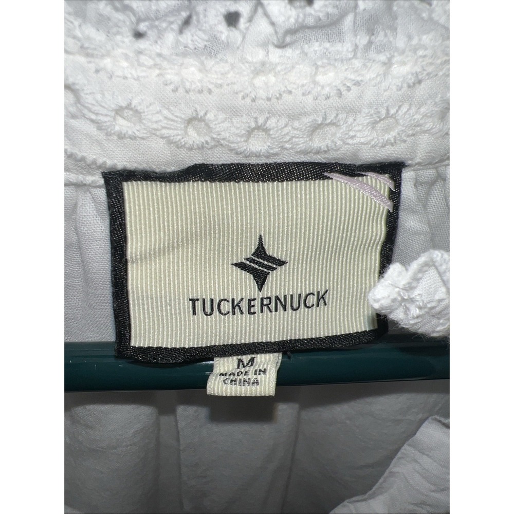 Tuckernuck White Eyelet Crawford Dress Size Medium - Picture 4 of 7